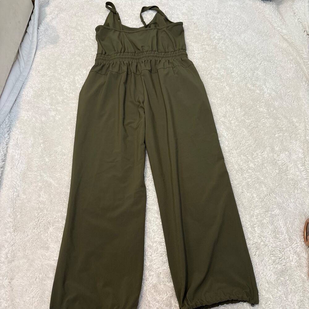 Abercrombie & Fitch Womens Green Jumpsuit MP Traveling Preppy Workout Casual - Picture 3 of 7